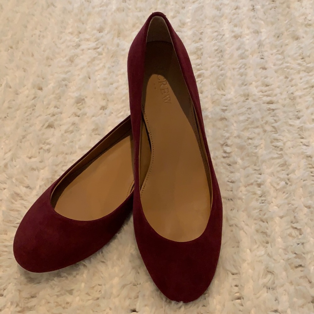 J Crew size 7 suede shoes